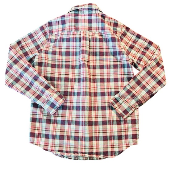 Janie and Jack Plaid Button-Down Shirt Size 8 Long Sleeve - Picture 2 of 7